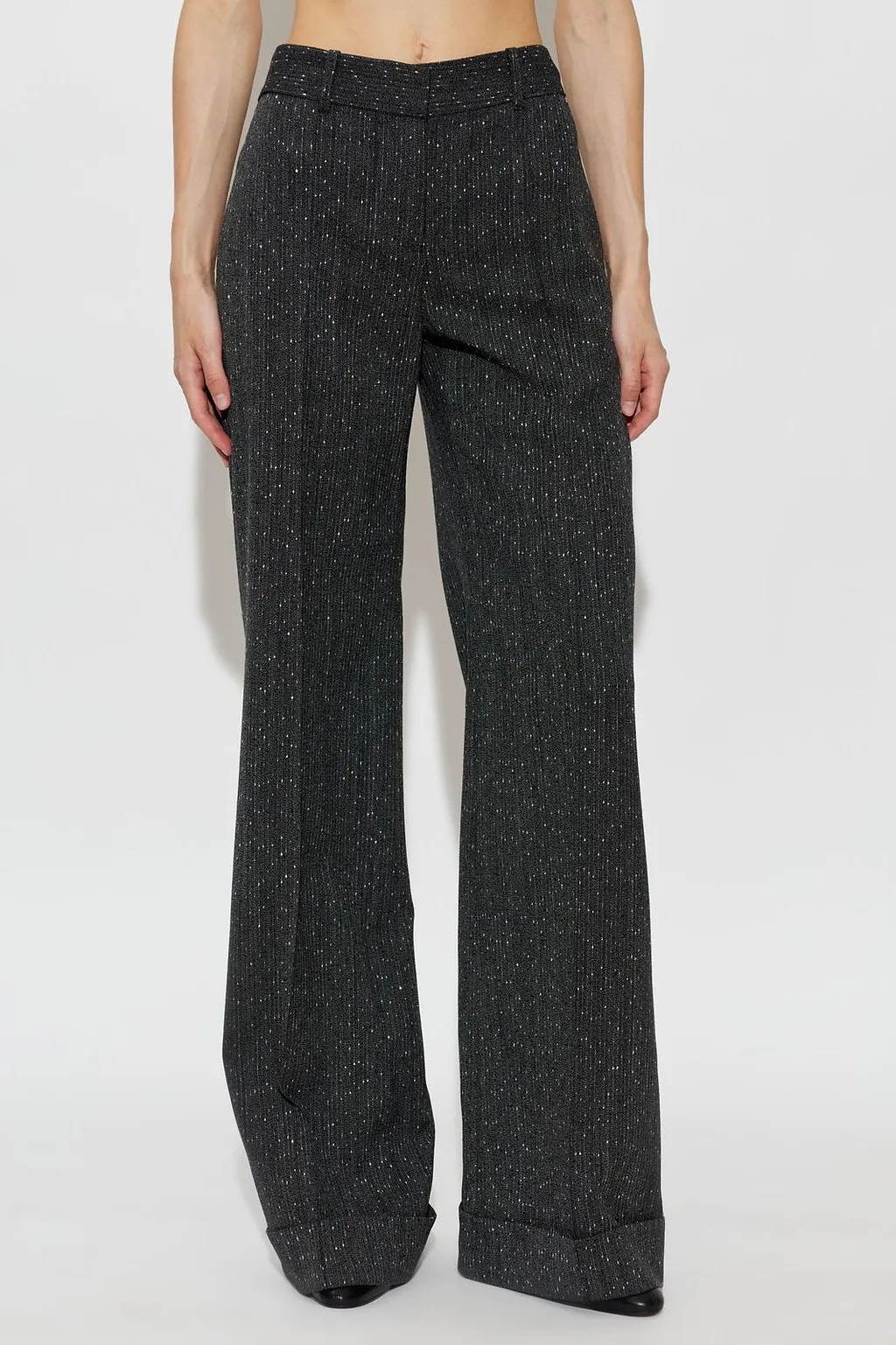 Alexander Mcqueen Speckled Pintuck Pants