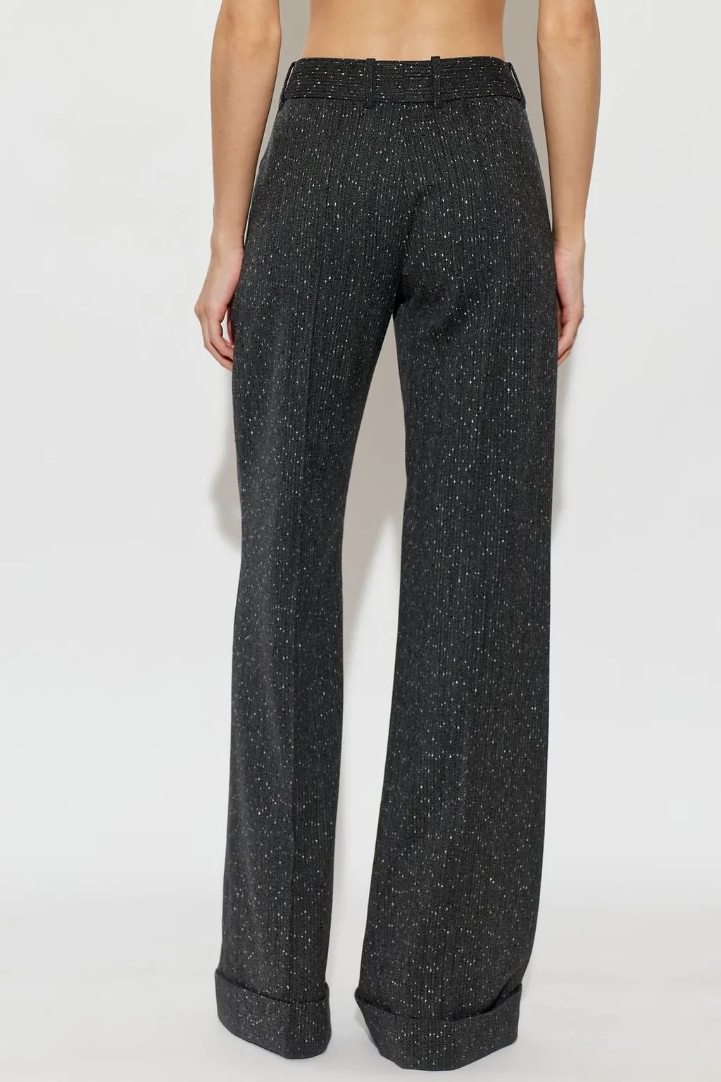 Alexander Mcqueen Speckled Pintuck Pants
