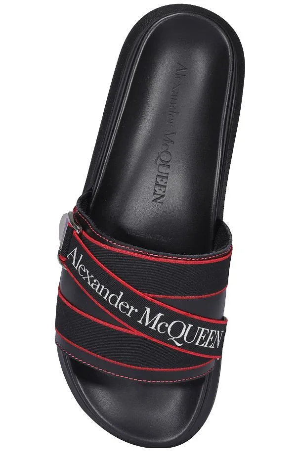 Alexander Mcqueen Strap Logo Detailed Sandals