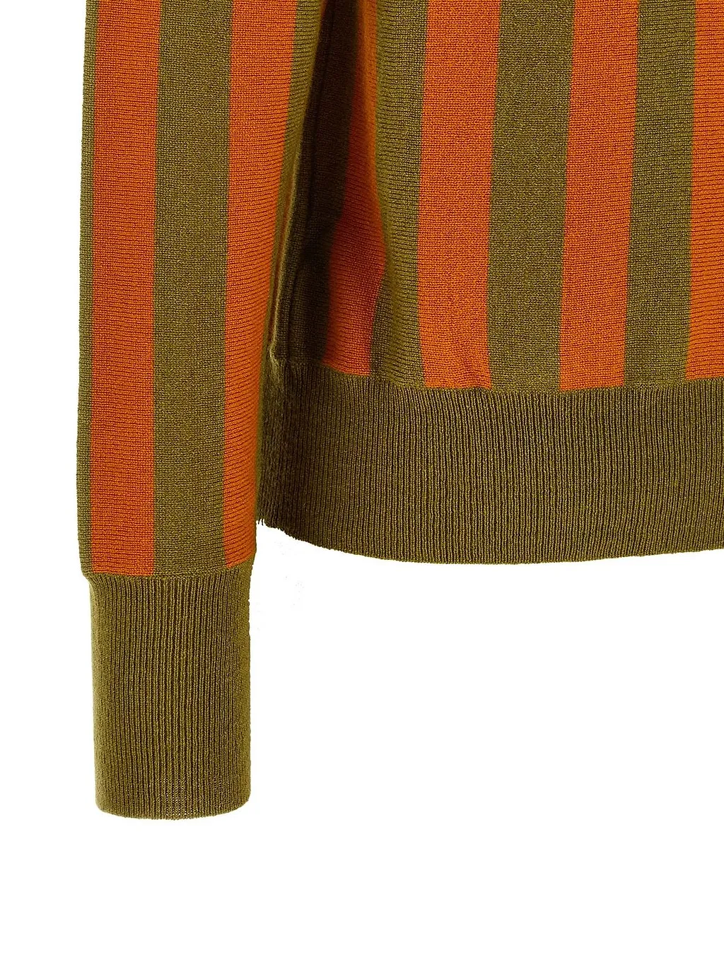 Alberto Biani Striped Knit Polo Sweater