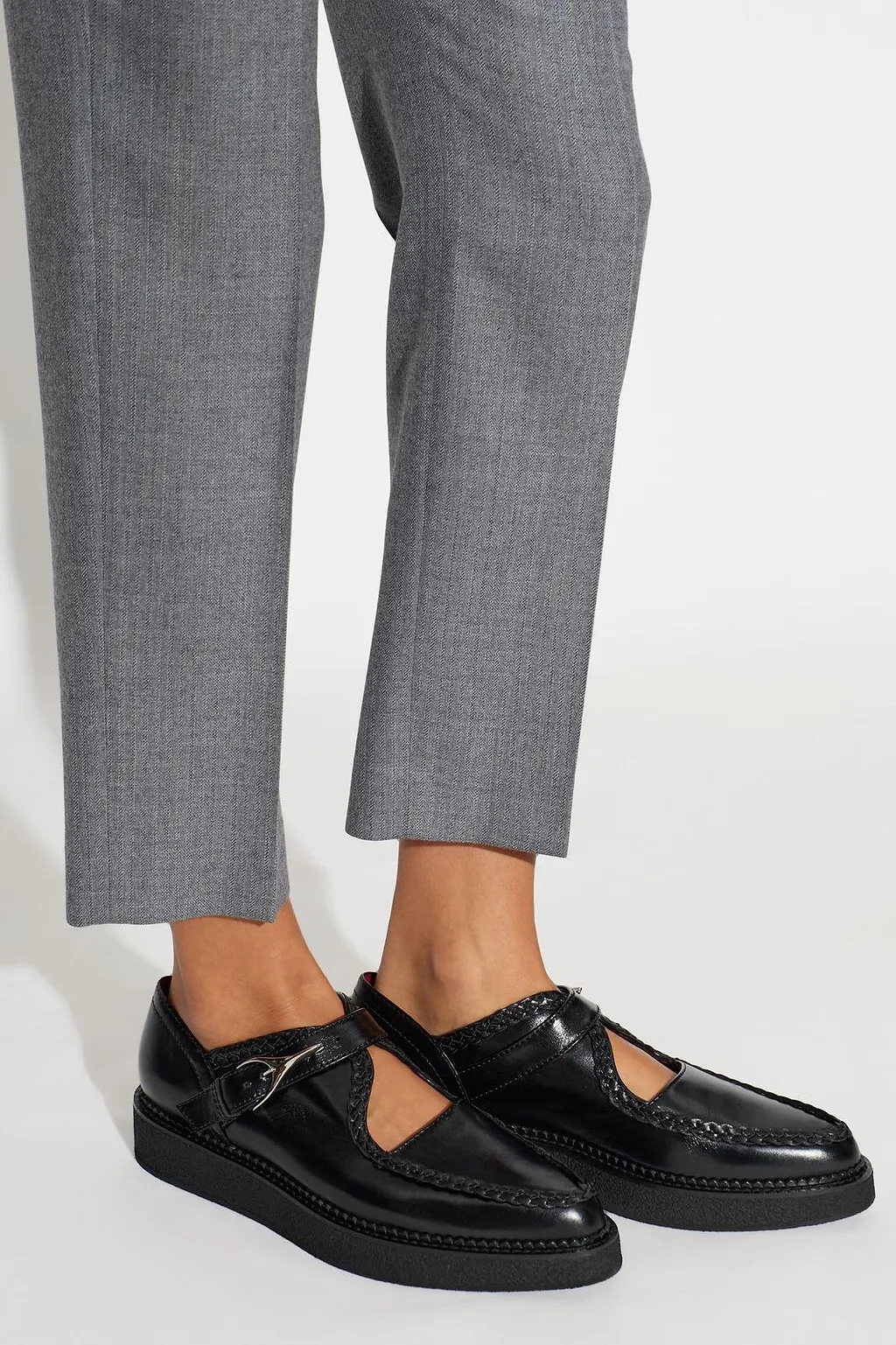 Alexander Mcqueen Wishbone Creeper Flat Shoes