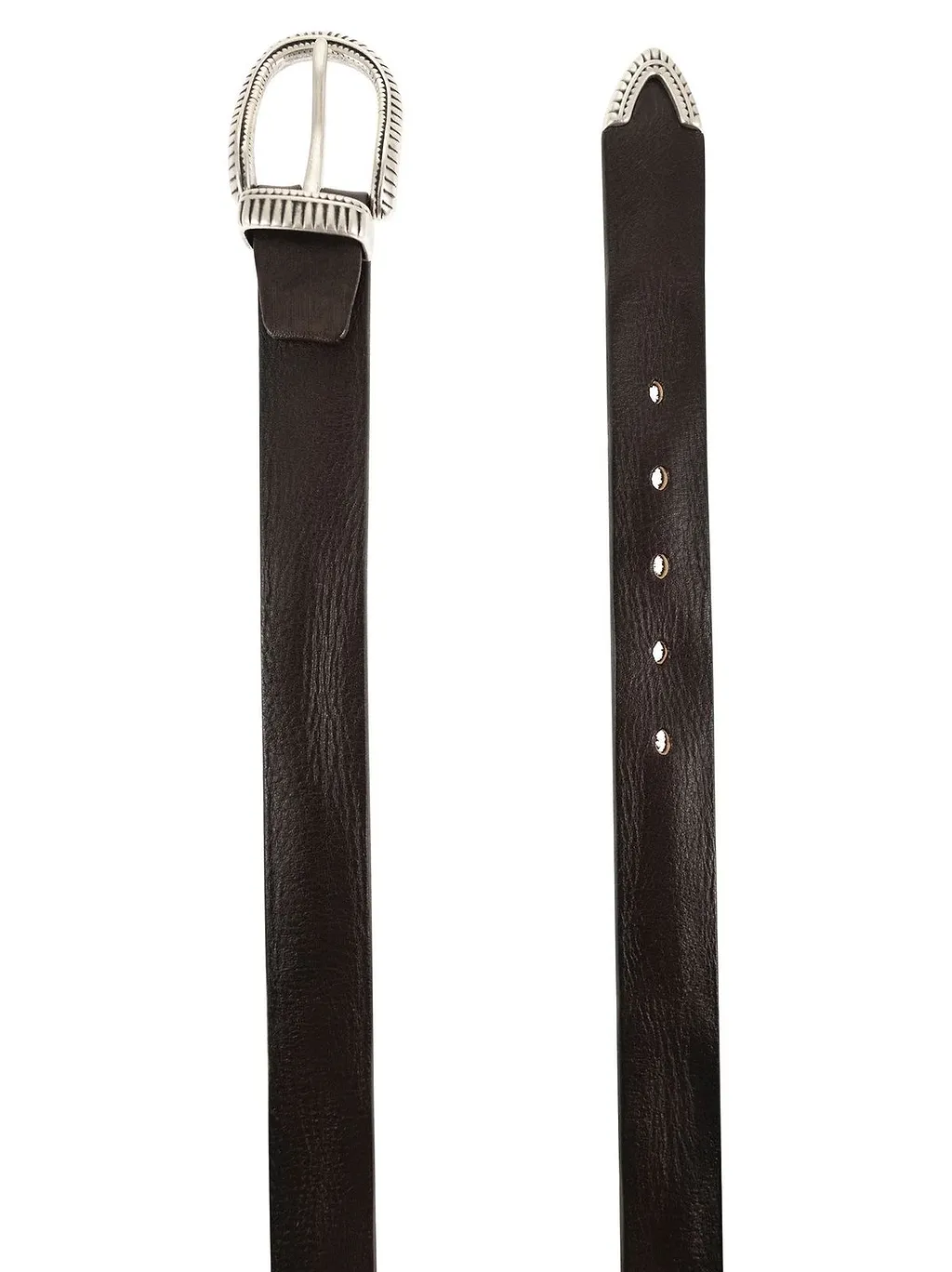 Alberto Luti Hammered Western Leather Belt