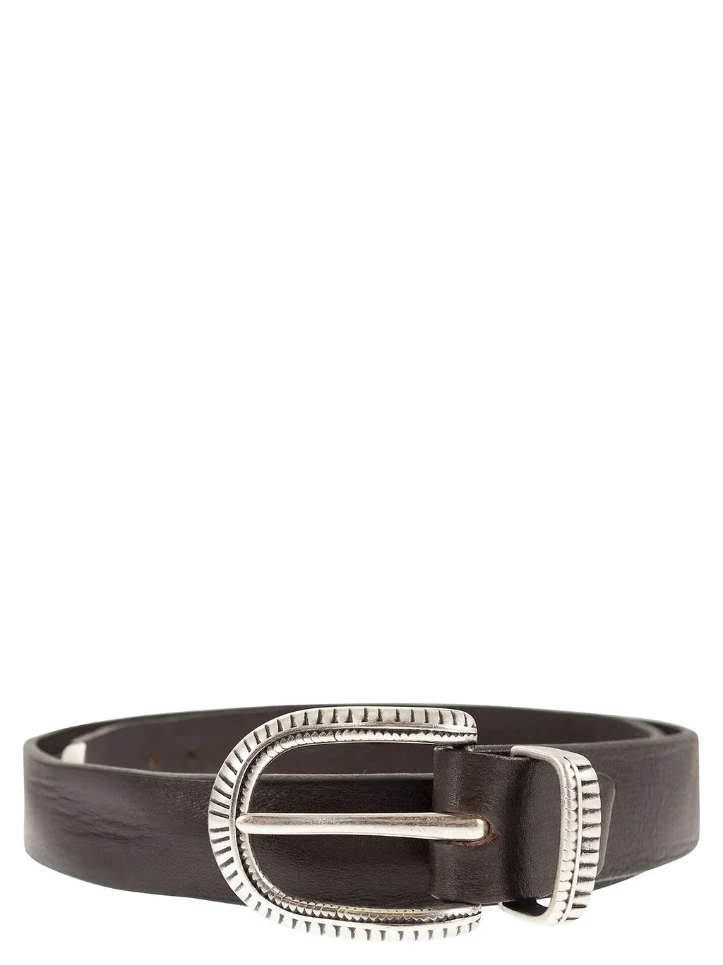 Alberto Luti Hammered Western Leather Belt