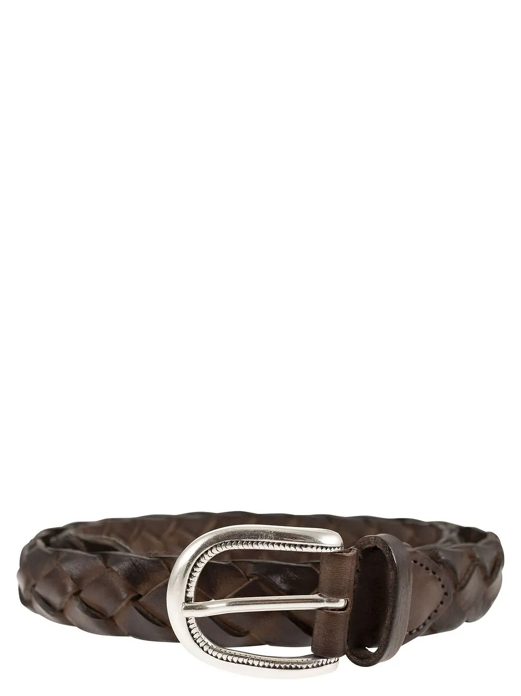 Alberto Luti Treccia Braided Leather Belt