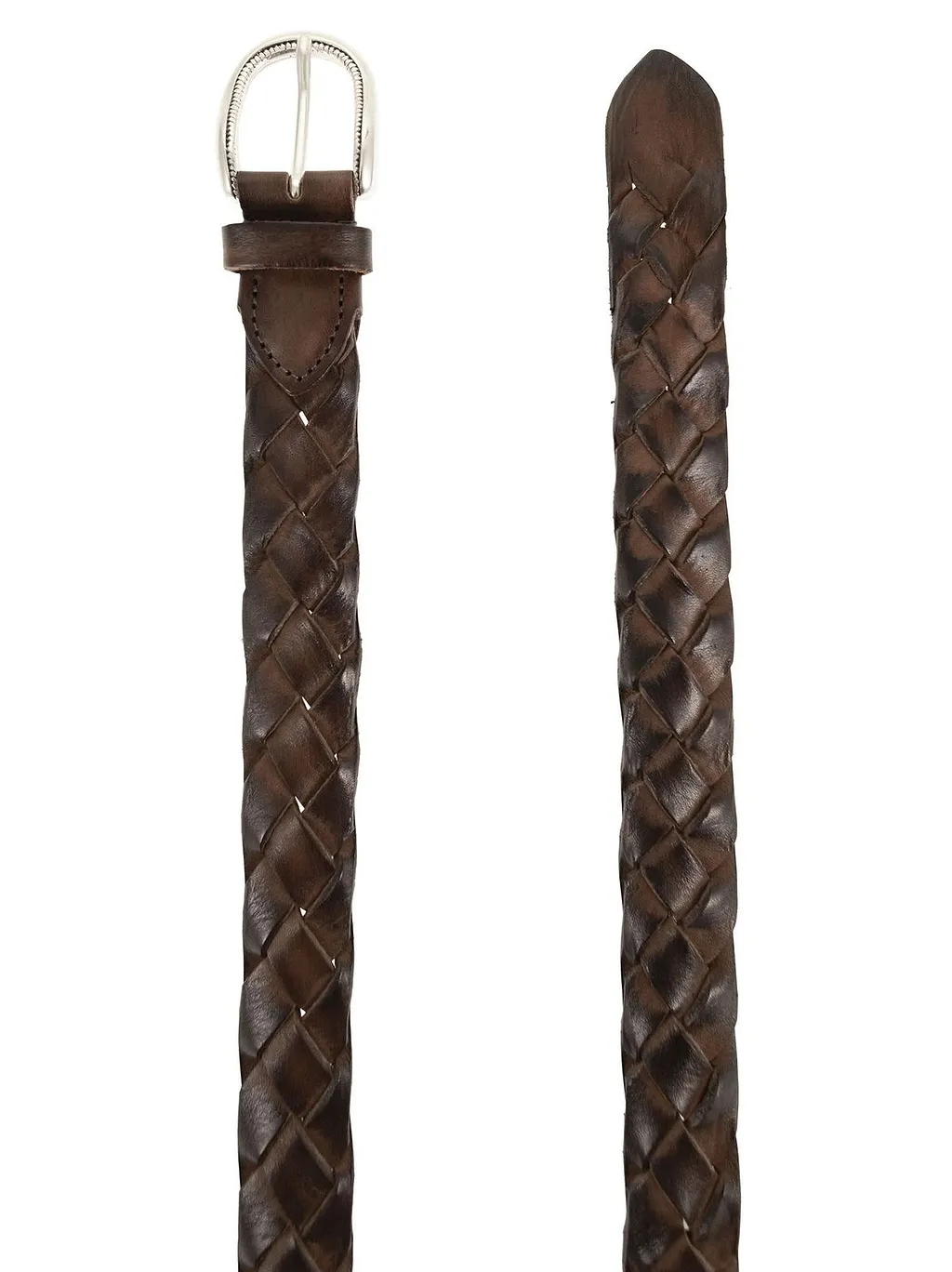 Alberto Luti Treccia Braided Leather Belt