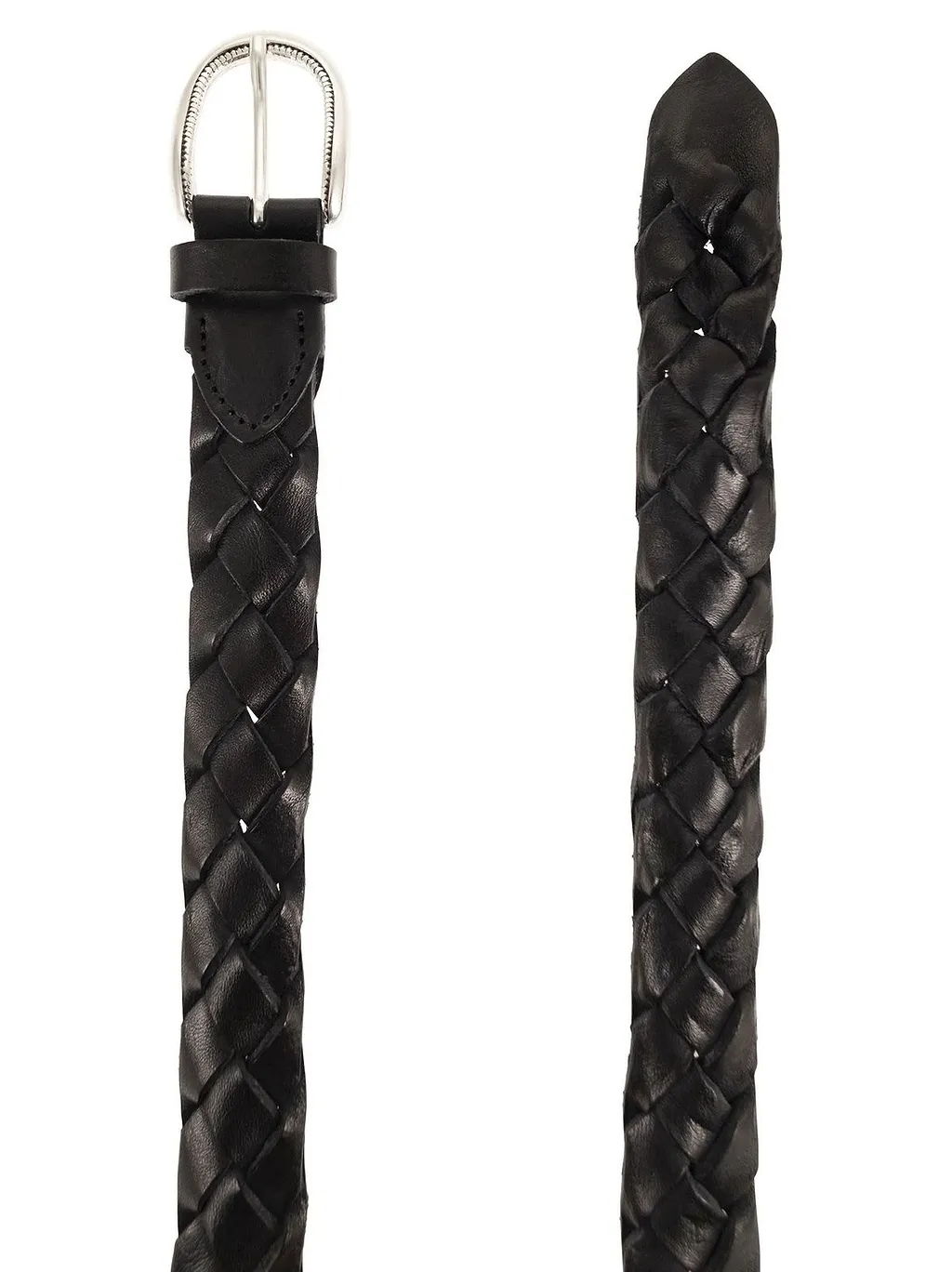 Alberto Luti Treccia Braided Leather Belt