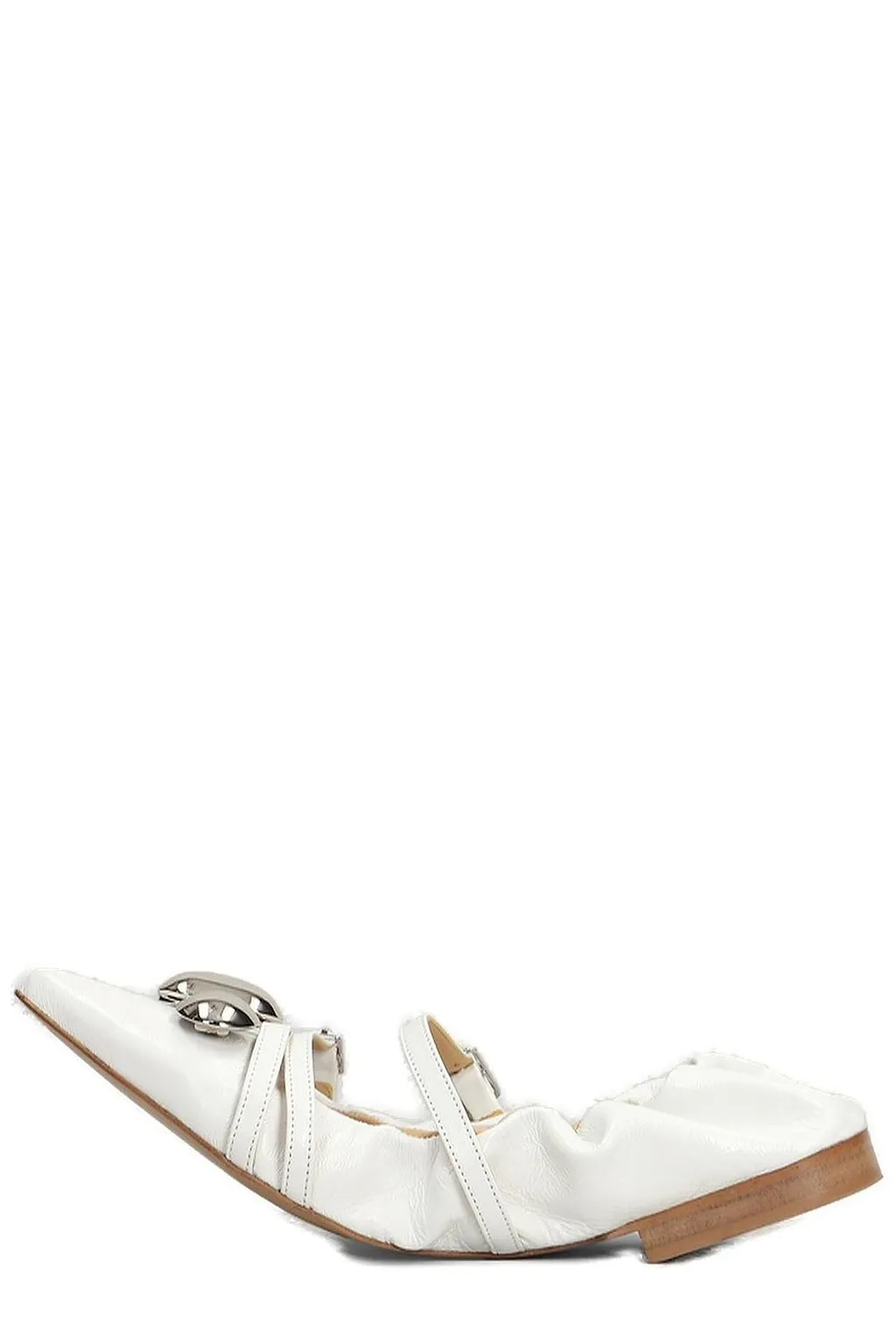 Alchimia Buckle-Detail Embellished Ballet Flats