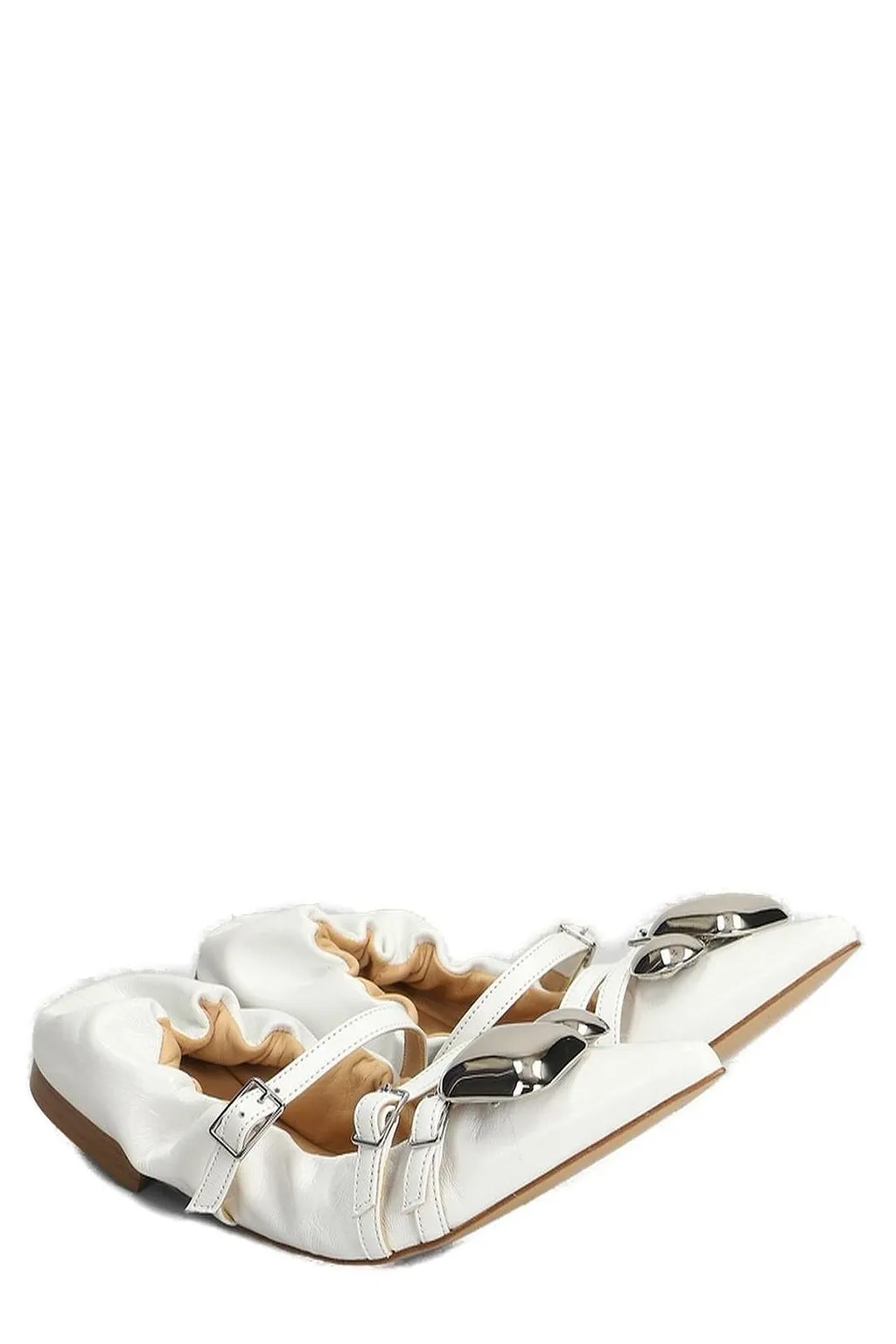 Alchimia Buckle-Detail Embellished Ballet Flats