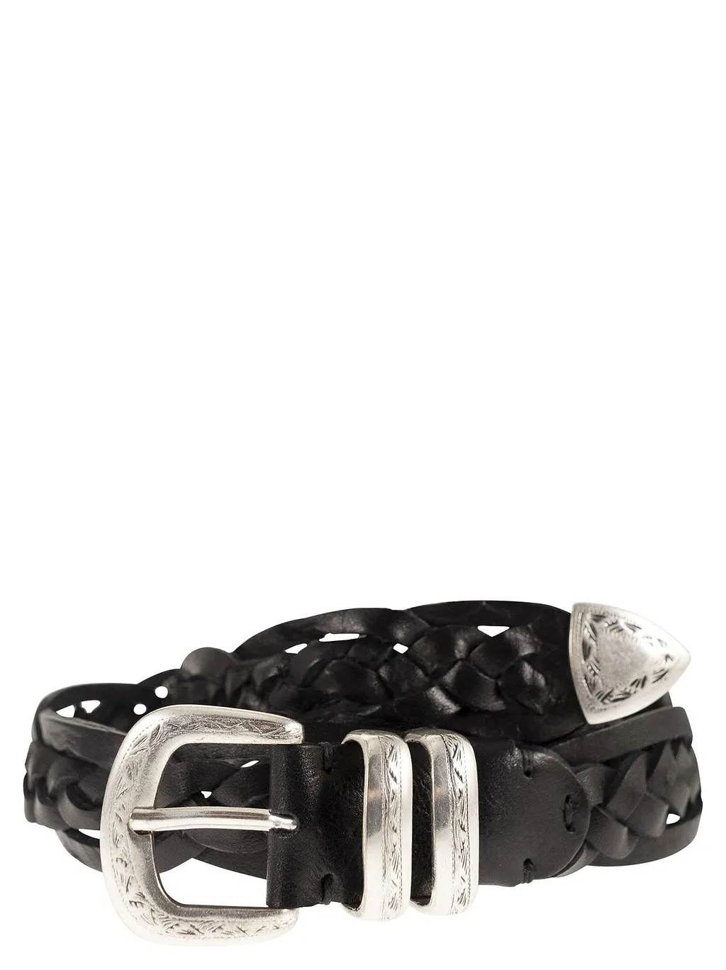 Alberto Luti Treccia Giulia Braided Leather Belt