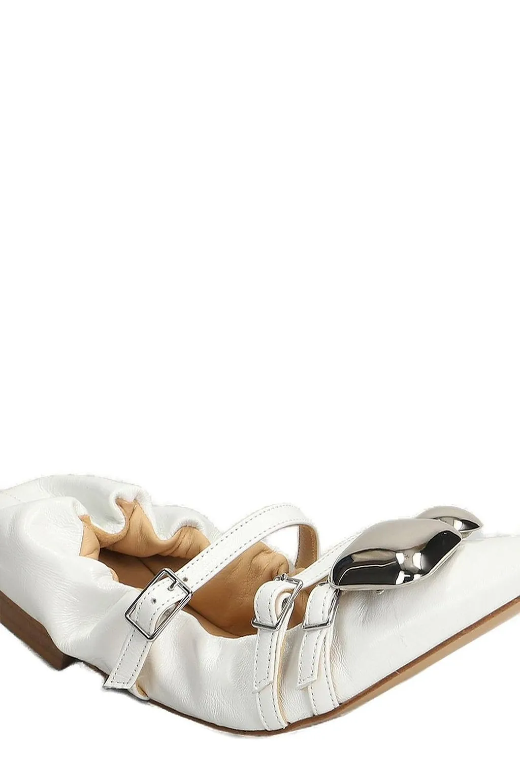 Alchimia Buckle-Detail Embellished Ballet Flats
