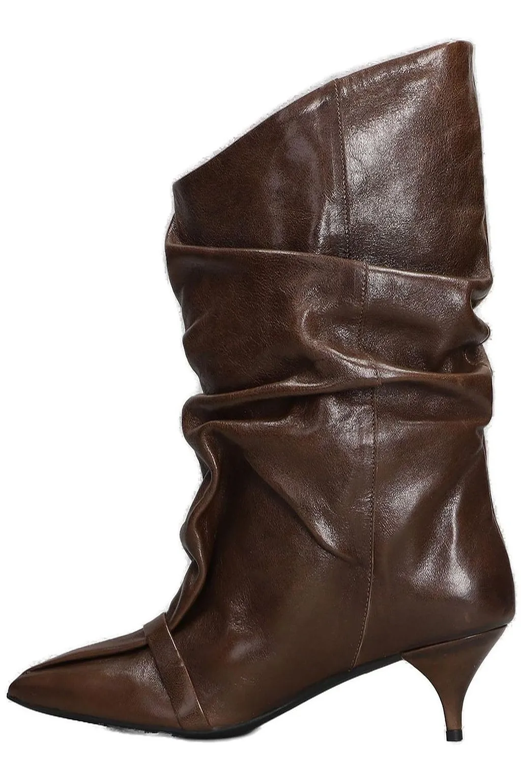 Alchimia Slouchy Pointed-Toe Kitten Heeled Boots