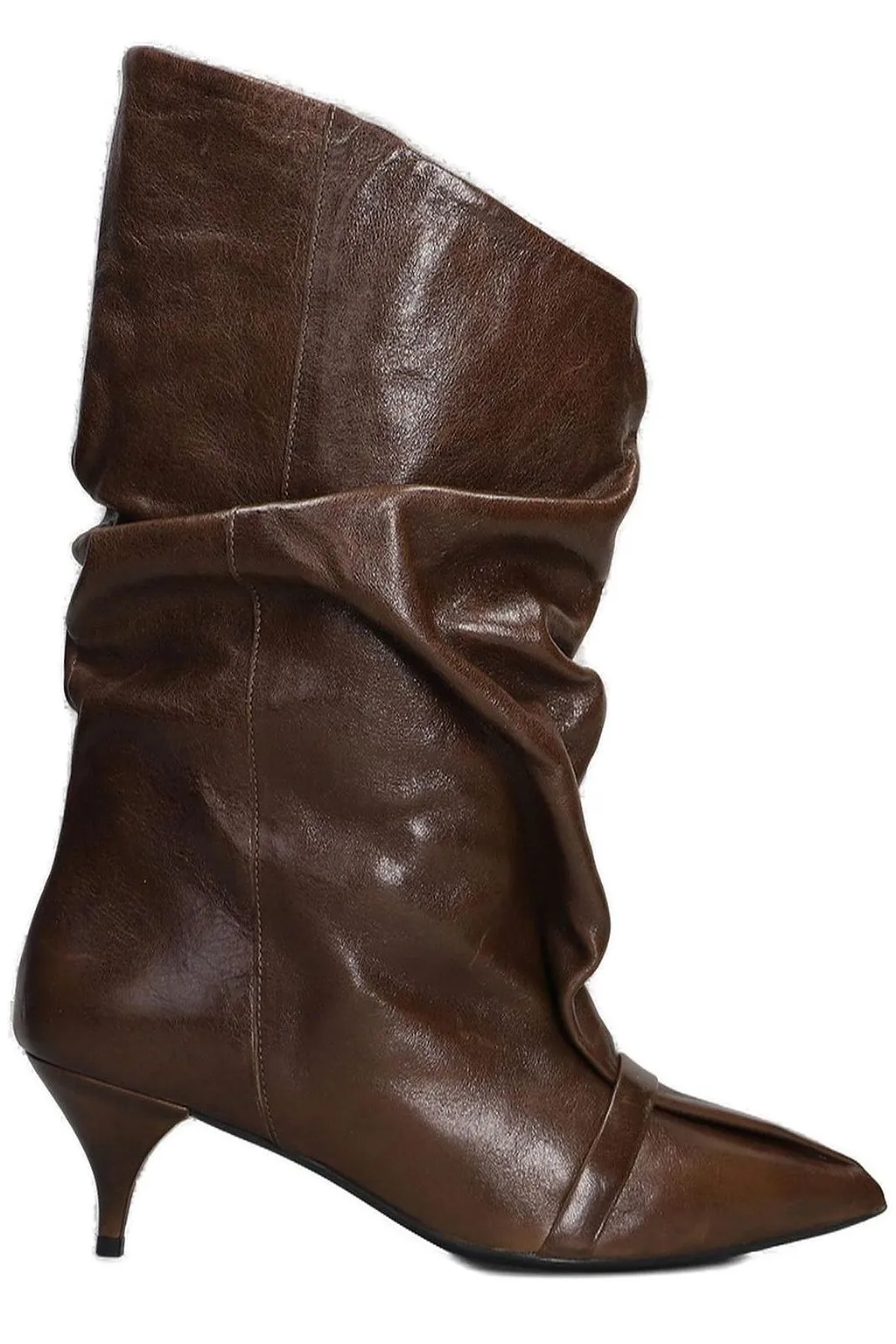 Alchimia Slouchy Pointed-Toe Kitten Heeled Boots
