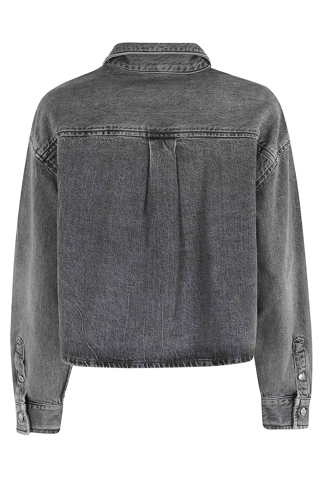 Alexander Wang Cropped Long-Sleeved Denim Shirt