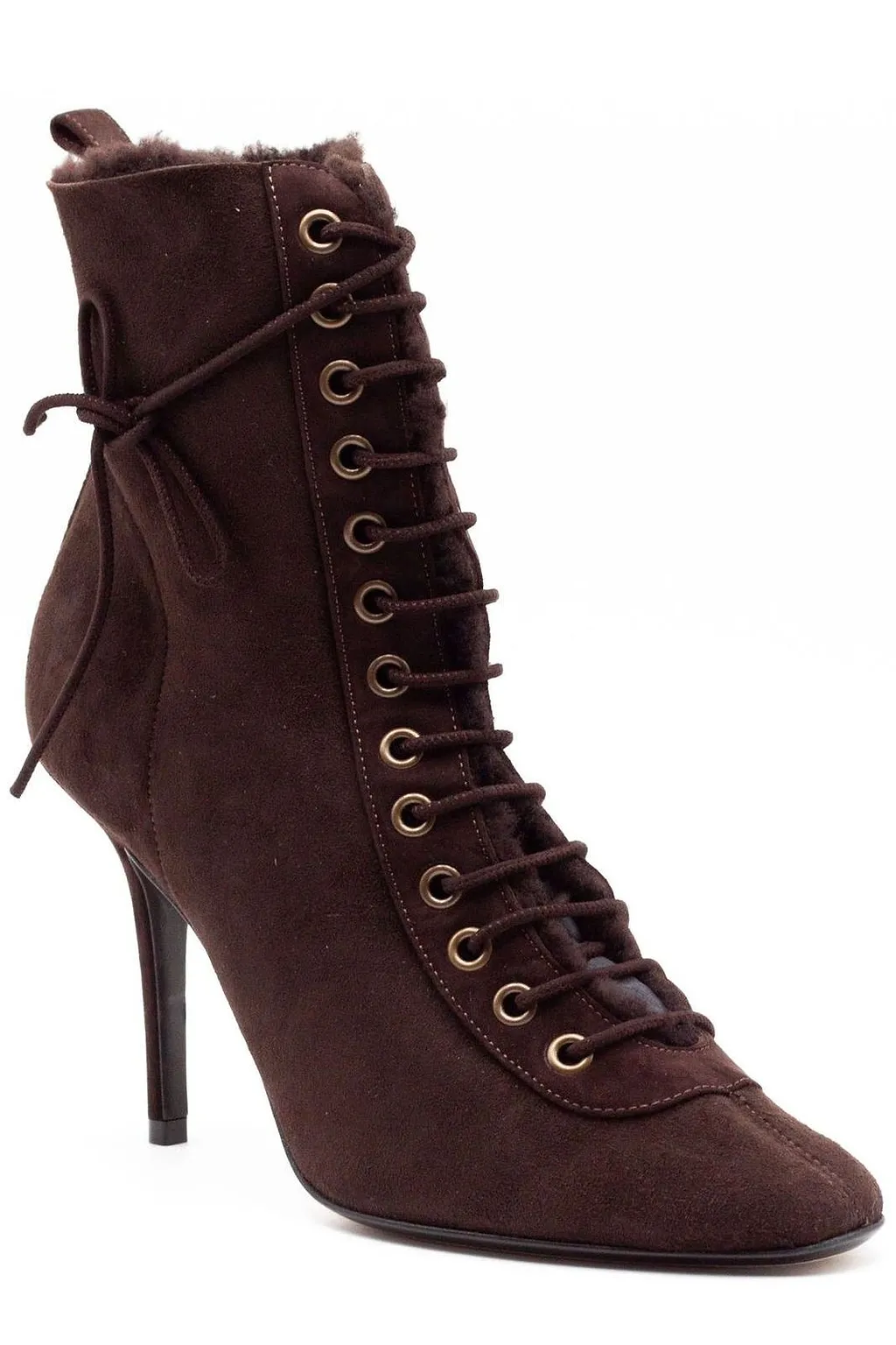 Aleví Milano Tapered Toe Lace-Up Ankle Boots