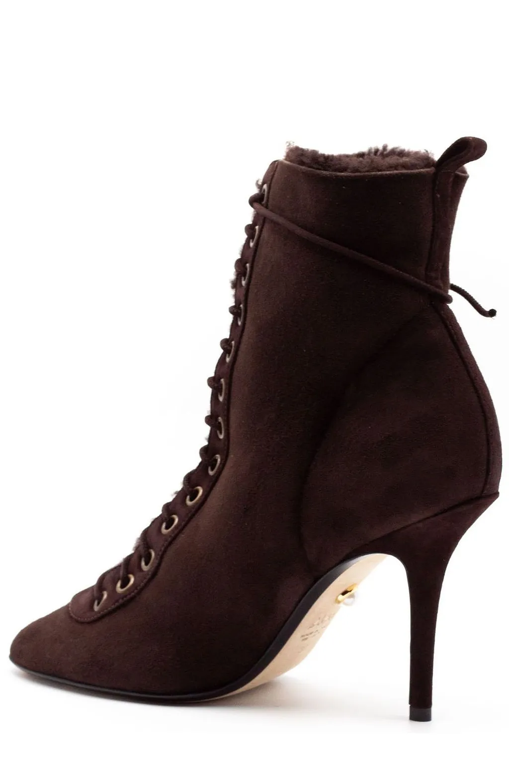 Aleví Milano Tapered Toe Lace-Up Ankle Boots