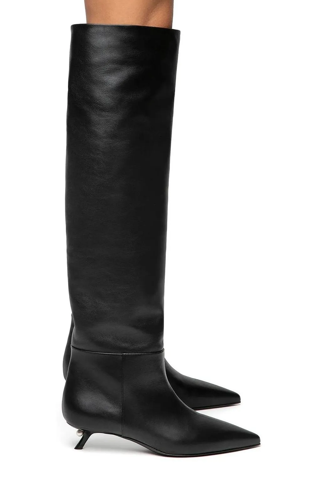 Aleví Milano Pearl Heel Pointed-Toe Boots