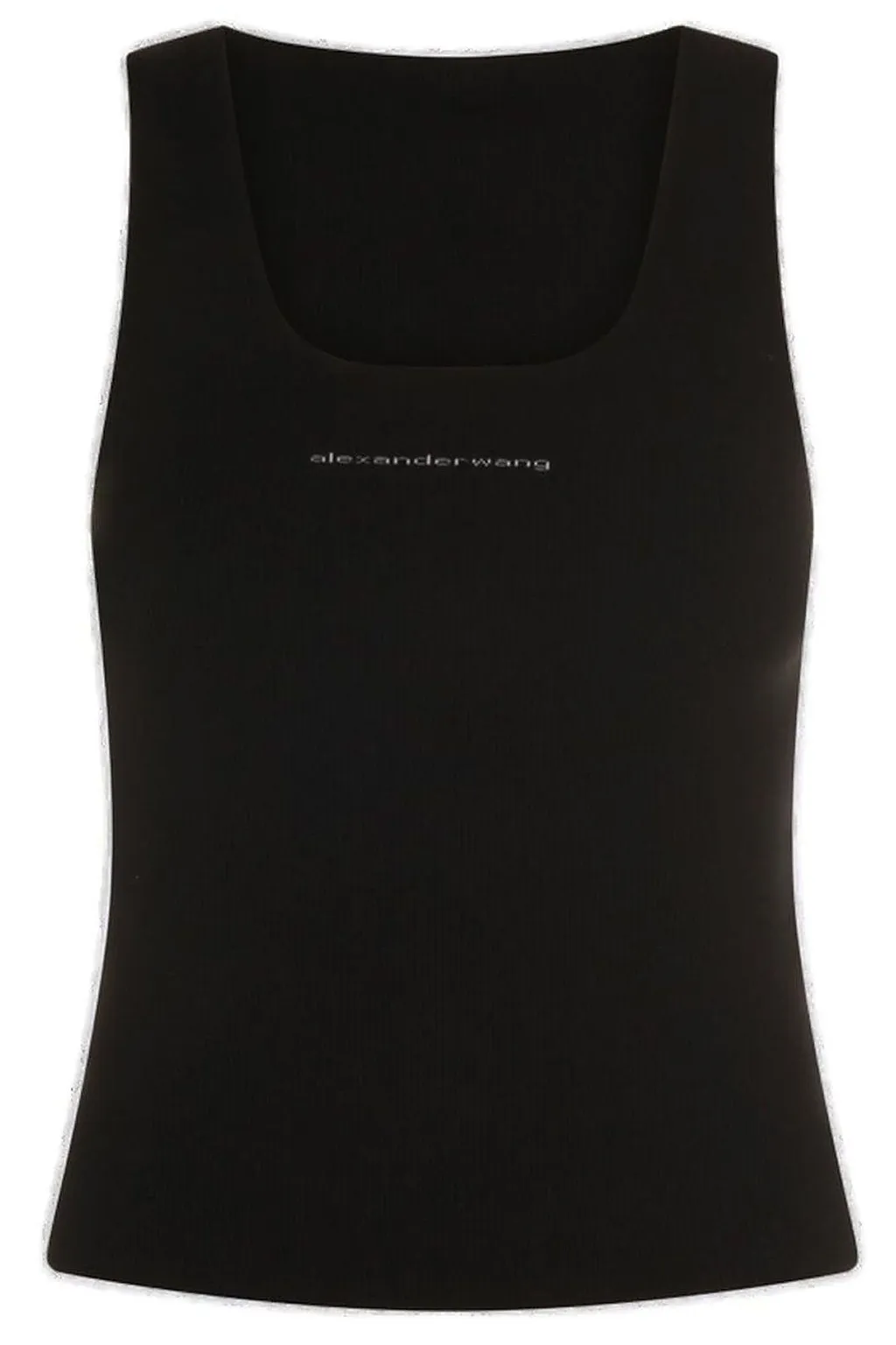 Alexander Wang Jacquard Logo Racer Tank Top