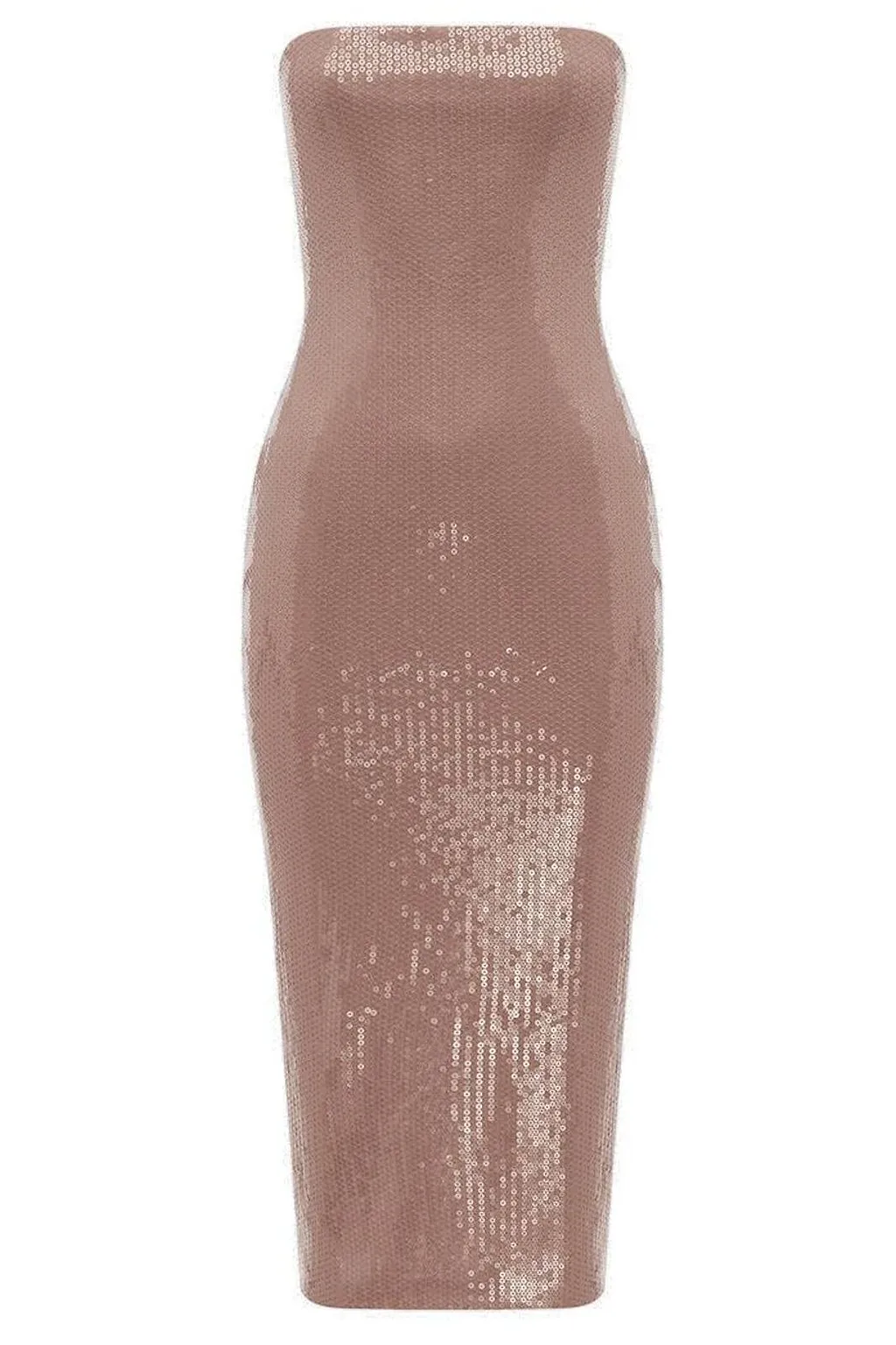 Alex Perry Sequin Powermesh Strapless Dress