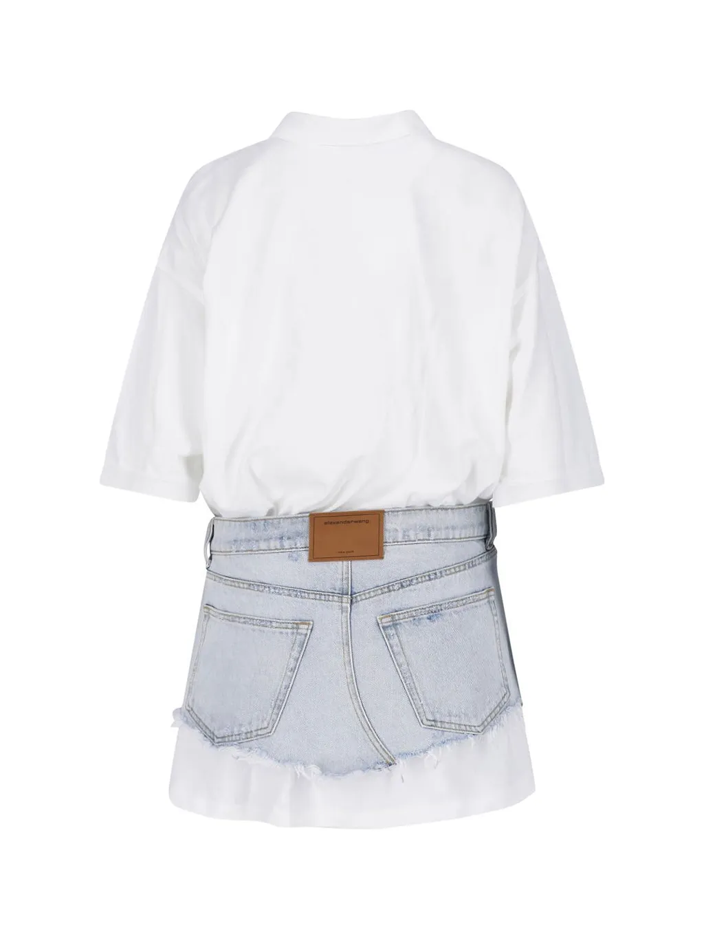 Alexander Wang Layered Effect Denim Polo Dress