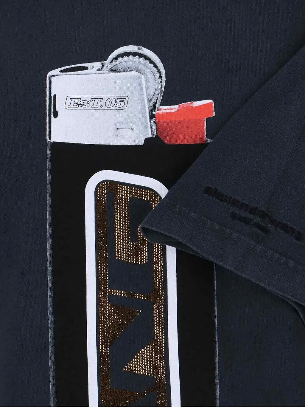 Alexander Wang Lighter-Patterned Oversized T-Shirt