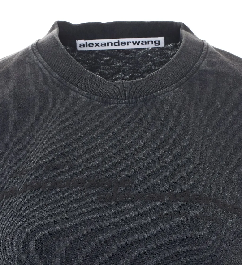 Alexander Wang Cropped Logo T-Shirt
