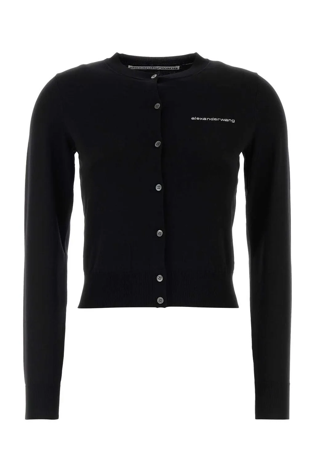 Alexander Wang Logo-Embellished Crewneck Cardigan