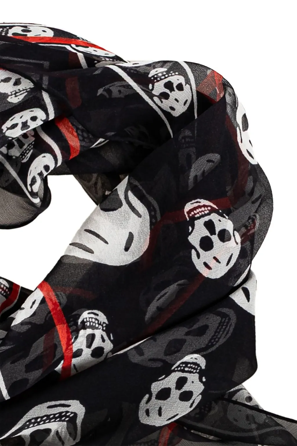 Alexander Mcqueen Asymmetrical Skull Scarf