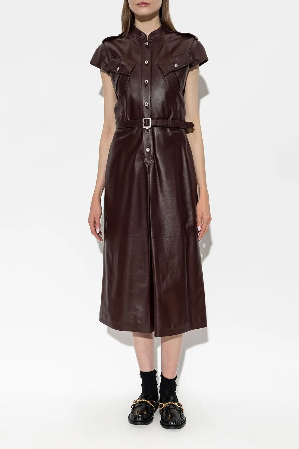 Alexander Mcqueen Belted Shirt Dress