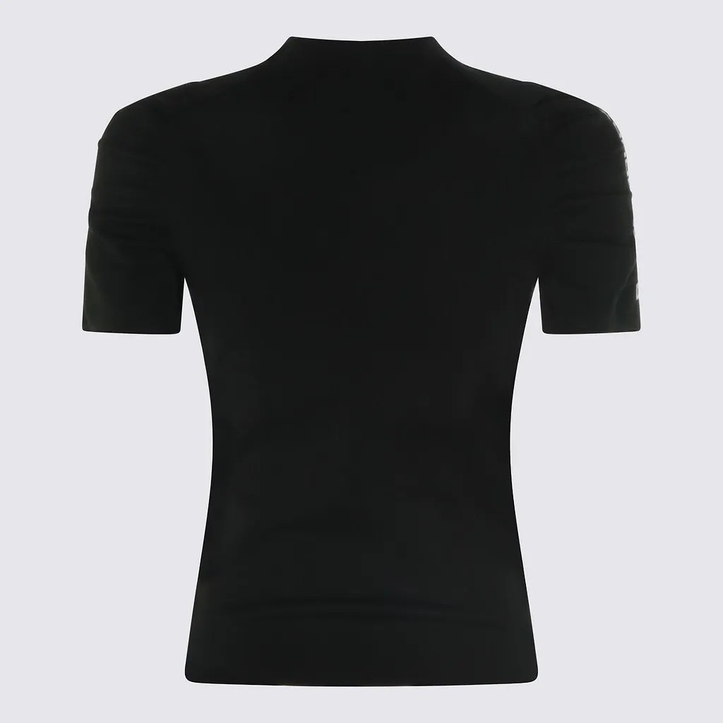 Alexander Wang Logo Sleeve Fitted Top