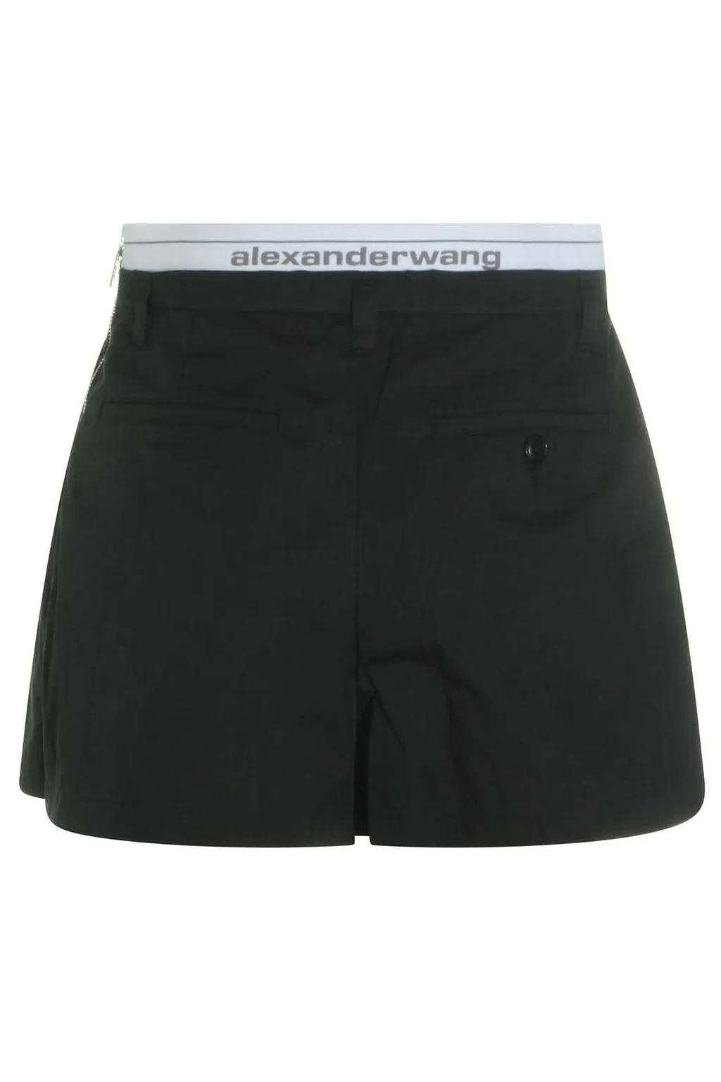 Alexander Wang Logo Waistband Pleated Shorts