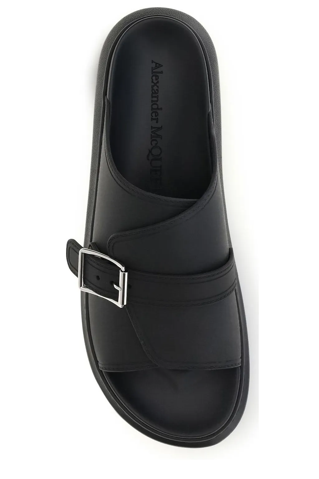 Alexander Mcqueen Buckle Platform Slides