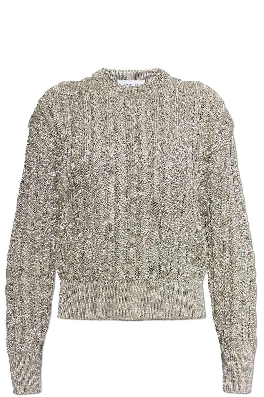 Alexander Mcqueen Cable Knit Lurex Sweater