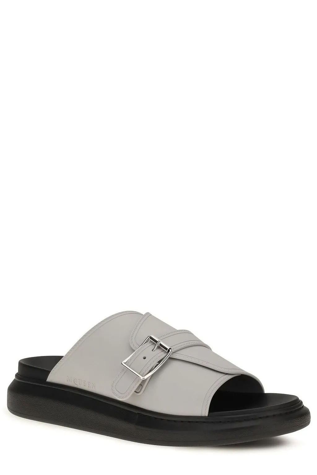 Alexander Mcqueen Buckle Platform Slides