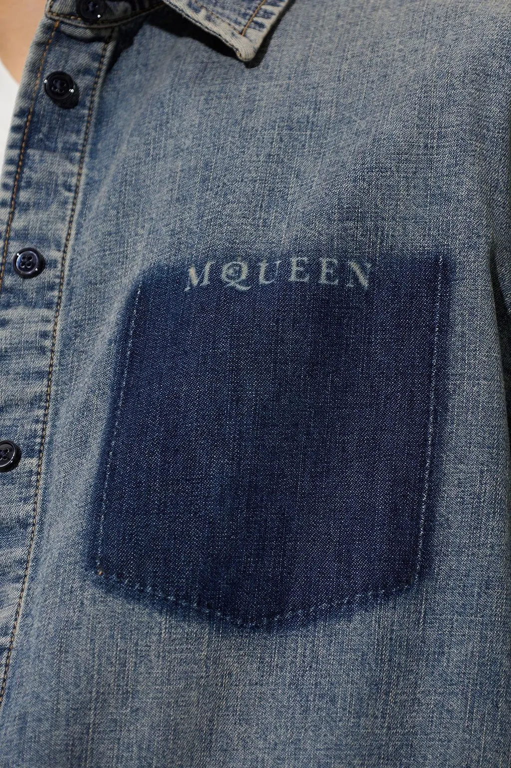 Alexander Mcqueen Chambray Shirt Jacket