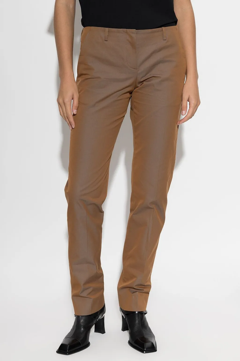 Alexander Mcqueen Crease-Front Slim Pants