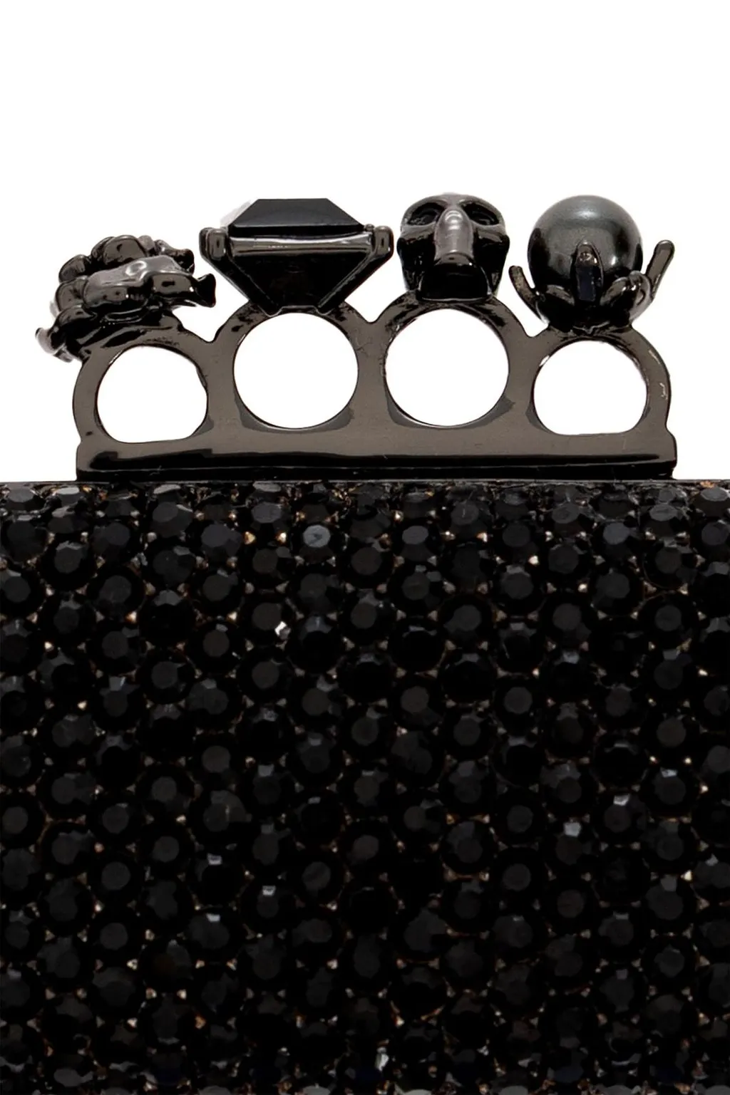 Alexander Mcqueen Crystal Knuckle Box Bag Charm