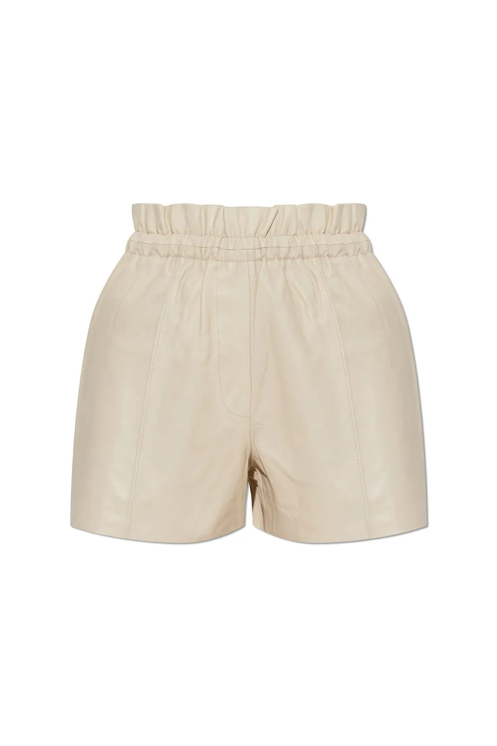 Allsaints Fran High-Rise Leather Shorts