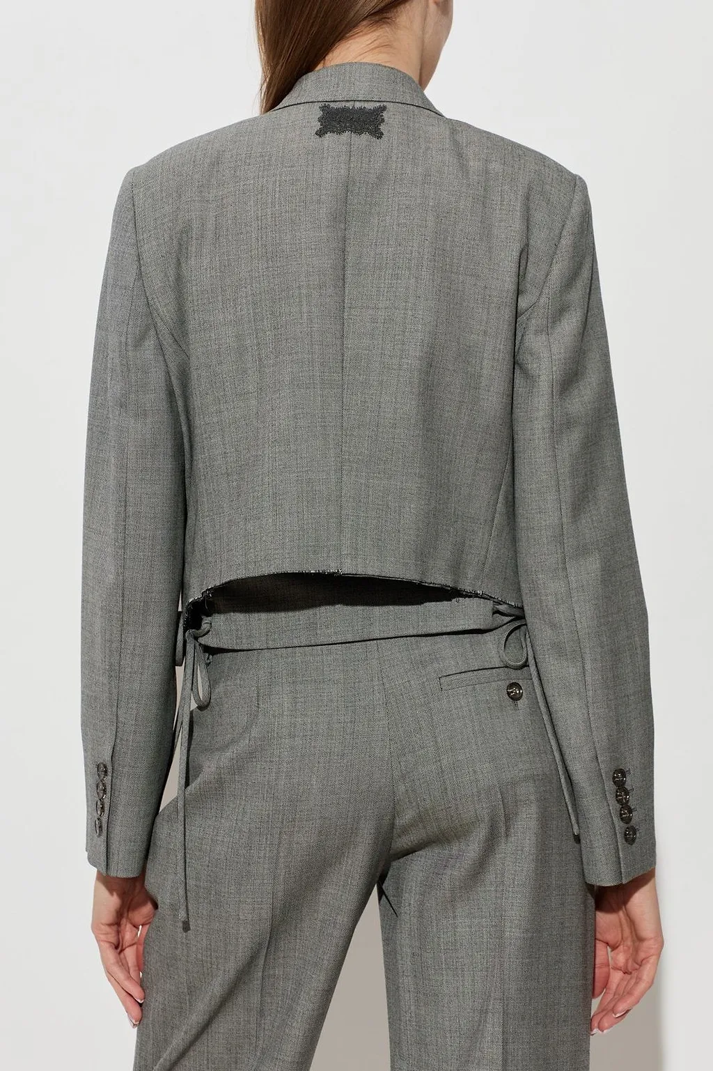 Alexander Mcqueen Double-Breasted Cropped Blazer