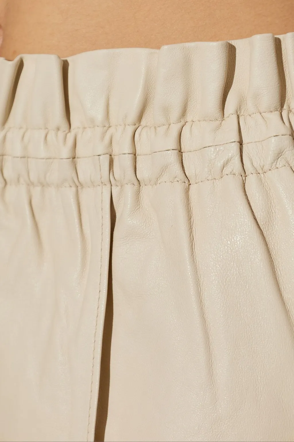 Allsaints Fran High-Rise Leather Shorts