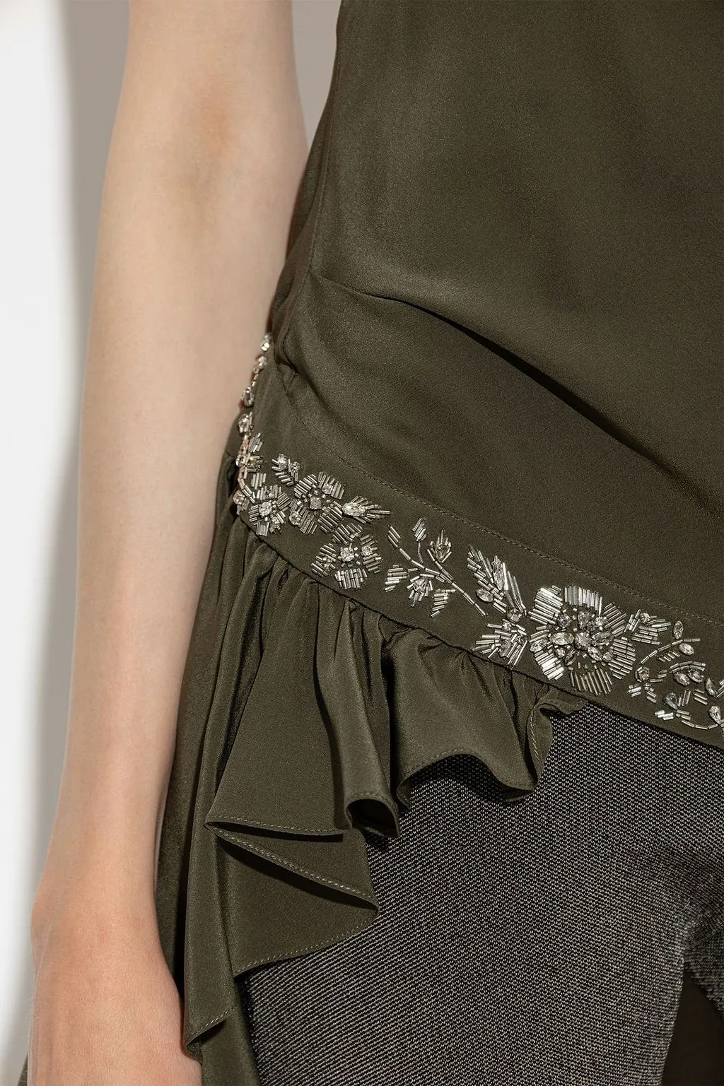 Alexander Mcqueen Embellished Asymmetric Top
