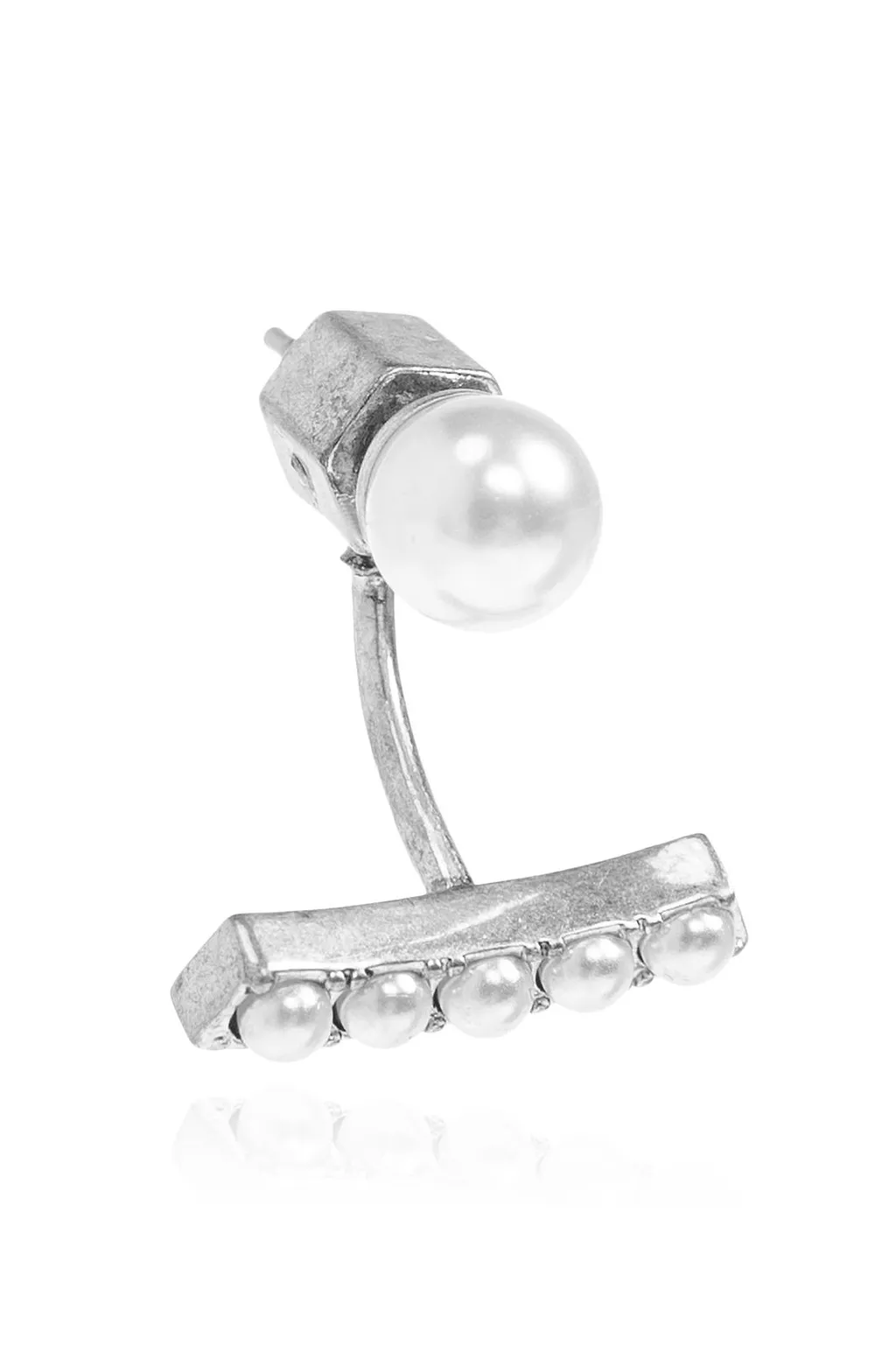 Allsaints Glass Pearl Ear Jacket Earrings