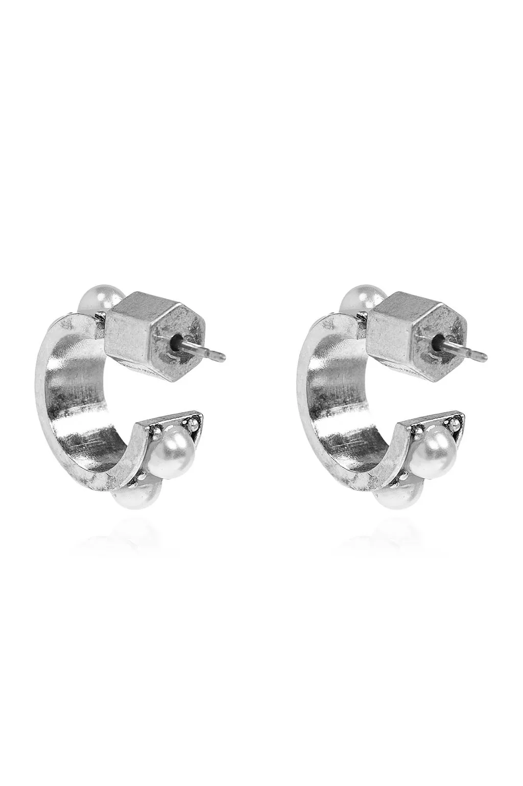 Allsaints Glass Bead Hoop Earrings