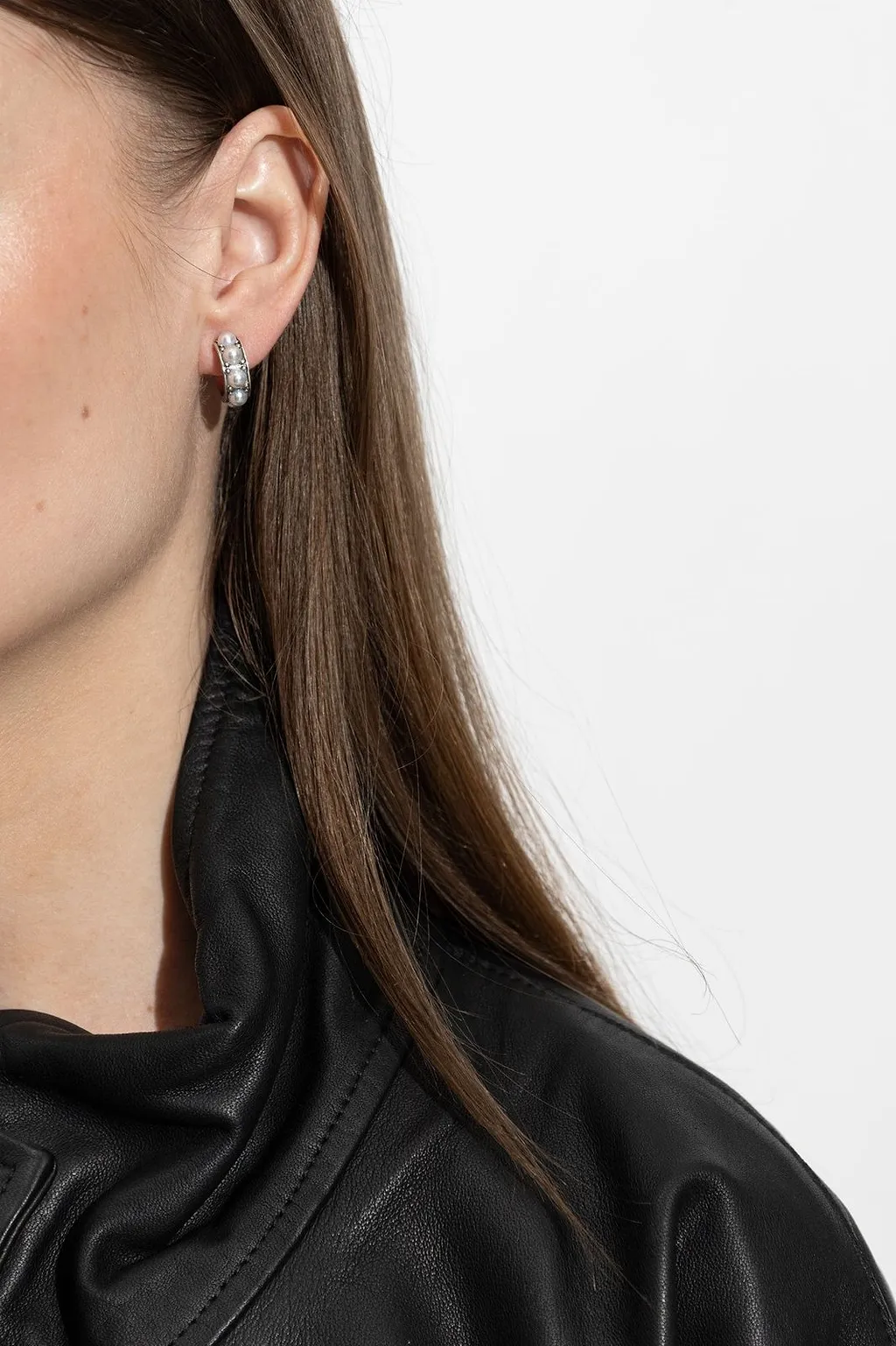 Allsaints Glass Bead Hoop Earrings