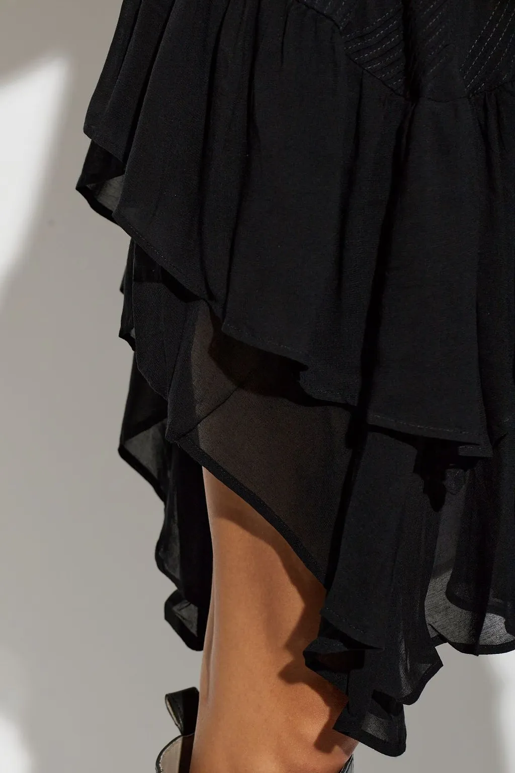 Allsaints Gretel Ruffled Draped Dress