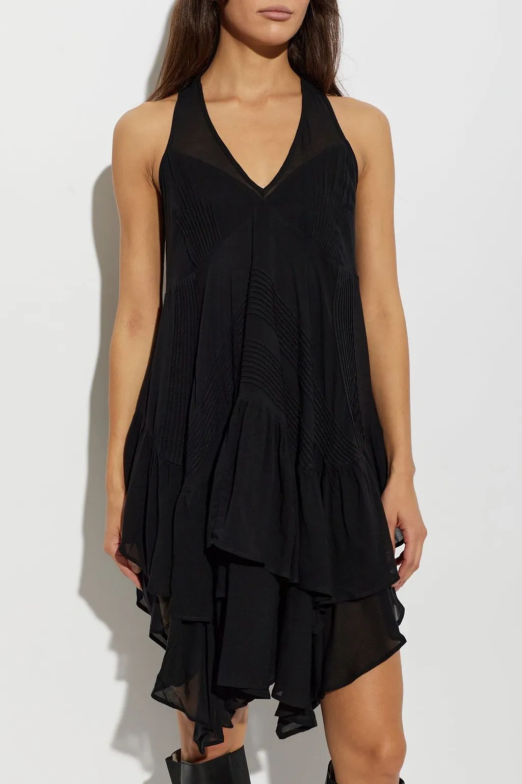 Allsaints Gretel Ruffled Draped Dress