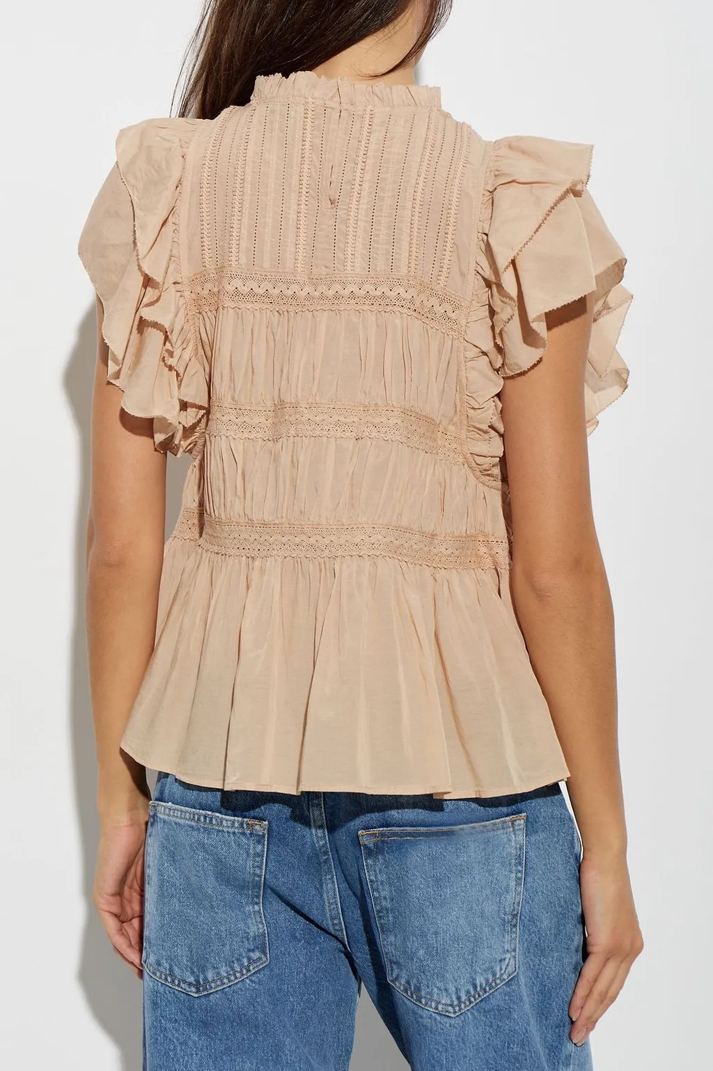 Allsaints Harriet Ruffled Peplum Top