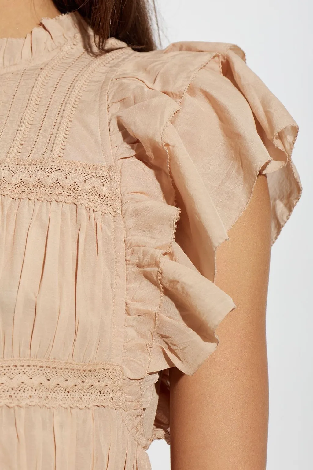 Allsaints Harriet Ruffled Peplum Top