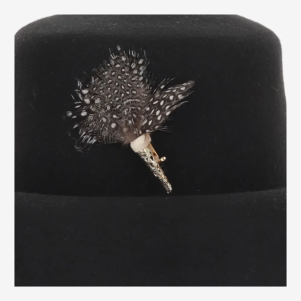 Alexia Alvarez De Toledo Feather Brooch Hat