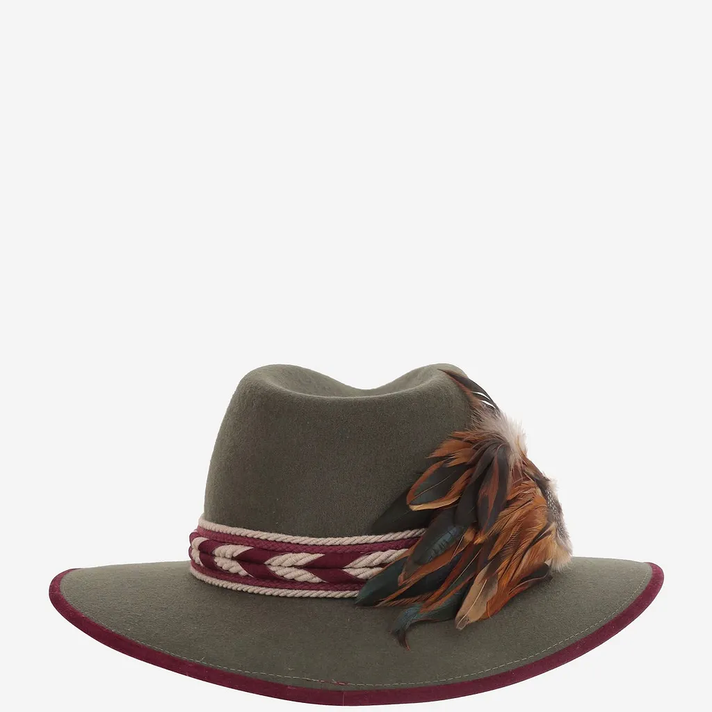 Alexia Alvarez De Toledo Braided Band Wide-Brim Hat