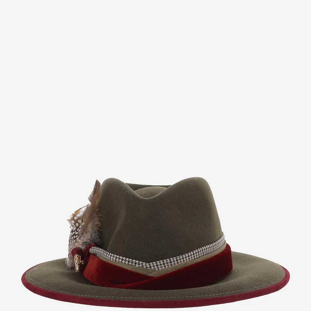 Alexia Alvarez De Toledo Feather Trim Hat